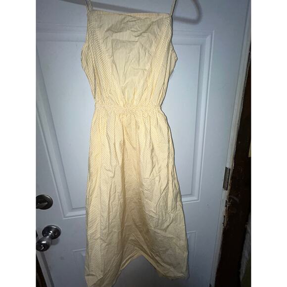 American Vintage Yellow Seersucker Dress Size Small - Picture 2 of 6